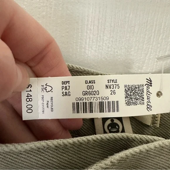 Madewell Superwide-Leg Jeans: Airy Denim Edition in Sagebrush 26 NWT - Picture 6 of 15